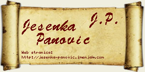 Jesenka Panović vizit kartica